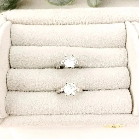 925 Sterling Silver Diamond Huggie Hoop Earrings Silver Huggie Earrings - Picture 4 of 6